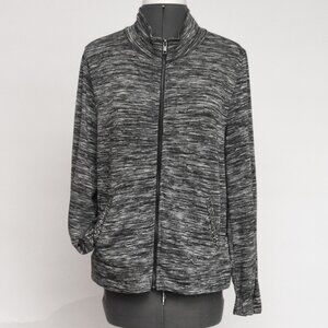 Juicy Couture Women’s M Marled Space-Dye Zip-Up Jacket Embellished Bling Pockets